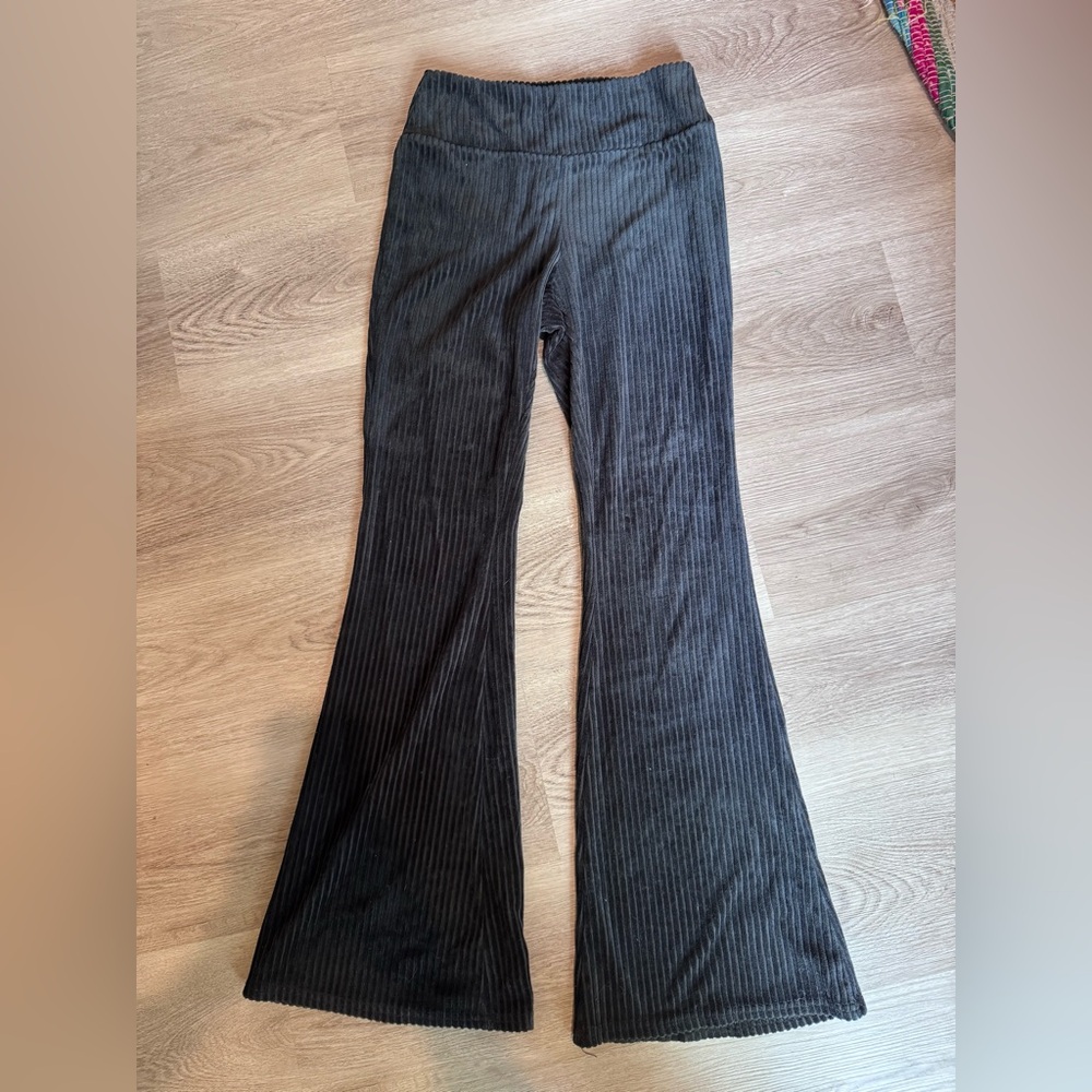 No Boundaries Black Boot Cut Ribbed Flare Pants